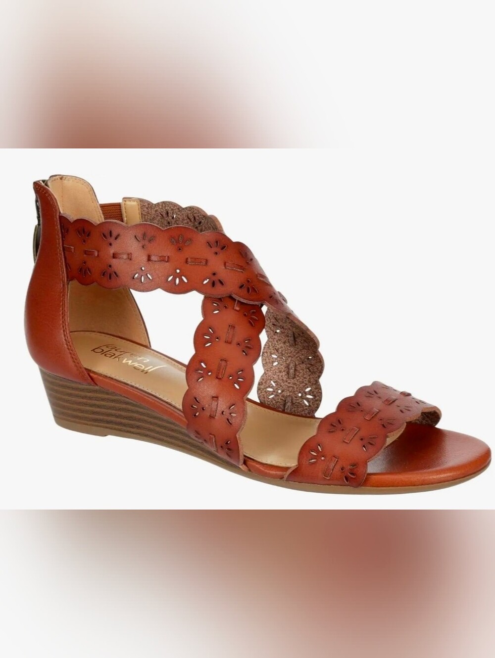 Lauren Blakwell Women's Blythe Wedge Sandals Size 6 NWOT/Box with (Flaw)